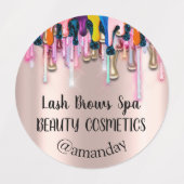 Makeup Artist Lash breekt aangepaste Logo nagels Labels (Design 1)