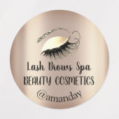 Makeup Artist Lash Brows Custom Logo Golg Labels (Design 1)