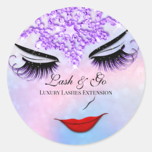 Makeup Artist Lash Extension Beauty Shop Diamond Ronde Sticker