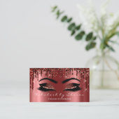 Makeup Artist Lash Extension Glitter Drip Confetti Visitekaartje (Staand voorkant)