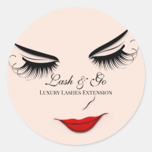 Makeup Artist Lash Extension Lips Roos Blush Ronde Sticker