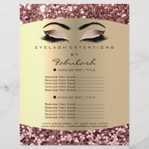 Makeup Artist Lash Extension Roos Gold Flyer Price