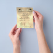 Makeup Artist Lash Glitter 2 pagina's Prijslijst G Flyer (Hand)