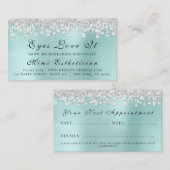 Makeup Artist Lash Silver Drivers Event Planner Bl Afsprakenkaartje (Voorkant / Achterkant)