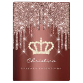 Makeup Artist Lash Spark Event Planner Roos Crown Klembord (Achterkant)