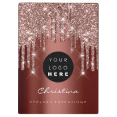 Makeup Artist Lash Spark Event Planner Roos Logo Klembord (Achterkant)