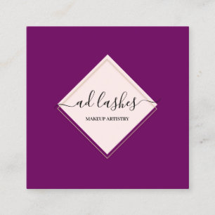 Makeup Artist Lashes Beauty Beautique Berry Roos Vierkante Visitekaartje