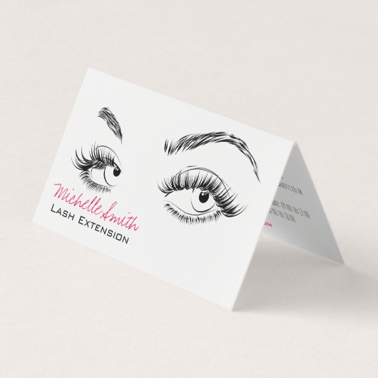 Makeup Artist Lashes Brows Loyalty Kaart Visitekaartjes (Voorkant)