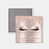 Makeup Artist Lashes Extension Roos Drip Mail Inst Magneet (Voorkant / Achterkant)