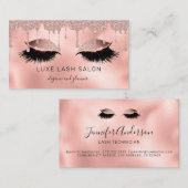 Makeup Artist Lashes Glitter Light Roos Gold Visitekaartje (Voorkant / Achterkant)