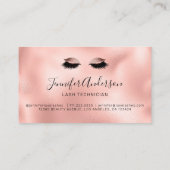 Makeup Artist Lashes Glitter Light Roos Gold Visitekaartje (Achterkant)