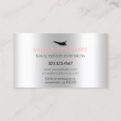 Makeup Artist Lashes Silver Opal Pink Glitter Drip Visitekaartje (Achterkant)