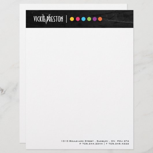 Makeup Artist Letterhead Persoonlijk Briefhoofd (Voorkant / Achterkant)