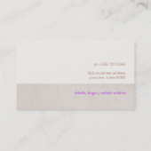 Makeup Artist Linen Let Delicate Budding Branch Visitekaartje (Achterkant)