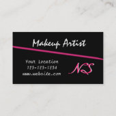 Makeup Artist Lips Black Visitekaartje (Achterkant)
