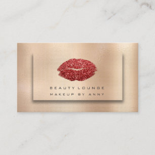 Makeup Artist Lips Bronze Roos Gold Kiss Glitter Visitekaartje