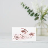 Makeup Artist Long Lashes Eyebrow Eyes Lash Brows Visitekaartje (Staand voorkant)