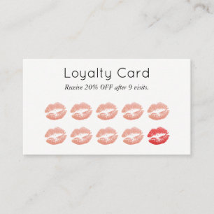 Makeup Artist Loyalty Card Chic Roos Gold Lips