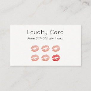 Makeup Artist Loyalty Card Chic Roos Gold Lips II