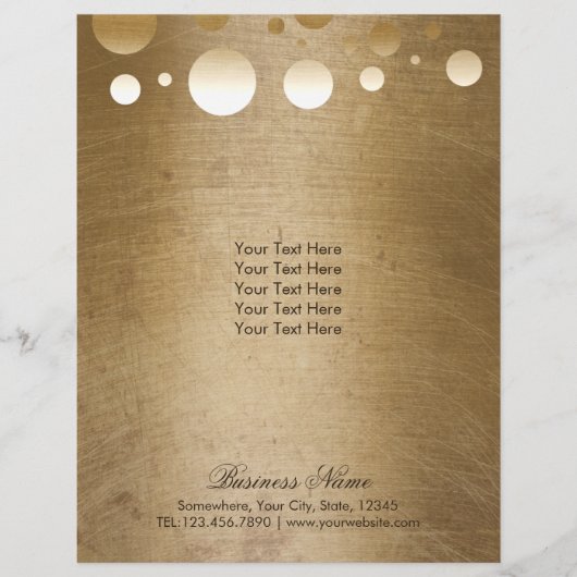 Makeup Artist Modern Gold Confetti Stip Grunge Flyer (Voorkant)