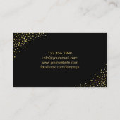 Makeup Artist Modern Gold Lips Chic Confetti Stipp Visitekaartje (Achterkant)