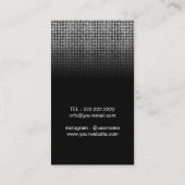 Makeup Artist Modern Red Lips Silver Sequins Visitekaartje (Achterkant)