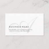 Makeup Artist - Modern Swash Monogram Visitekaartje (Achterkant)