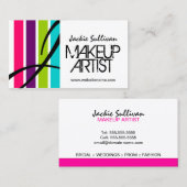 Makeup Artist Monogram Visitekaartje (Voorkant / Achterkant)