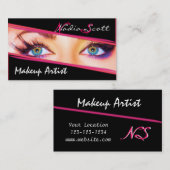 Makeup Artist Monogram Visitekaartje (Voorkant / Achterkant)