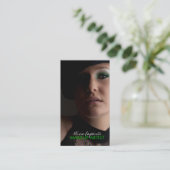 Makeup Artist Monogram Visitekaartjes (Staand voorkant)