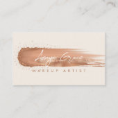 Makeup Artist Neutraal Roos Gold Swash Visitekaartje (Voorkant)