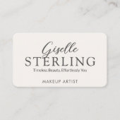 Makeup Artist Neutral QR Code Visitekaartje (Voorkant)
