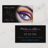 Makeup Artist Paars Blue Eye Visitekaartje (Voorkant / Achterkant)