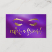 Makeup Artist Paars & Gold Referral (Voorkant)