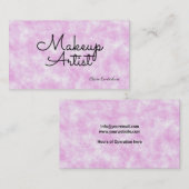 Makeup Artist Pink Clouds Visitekaartje (Voorkant / Achterkant)