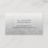 Makeup Artist Pink Lips Modern Silver Glitter Visitekaartje (Achterkant)