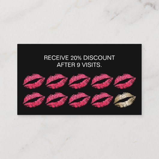 Makeup Artist Red Lips Black Glitter Loyalty (Achterkant)