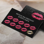 Makeup Artist Red Lips Black Glitter Loyalty