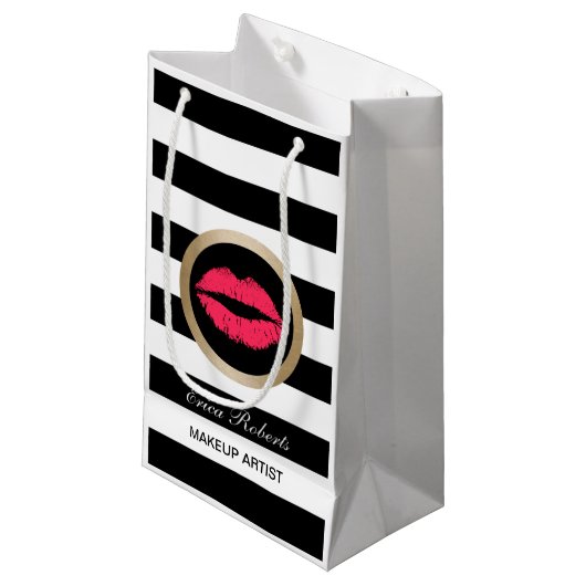 Makeup Artist Red Lips Cosmetics Distributor Klein Cadeauzakje (Voorkant Gekanteld)