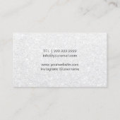 Makeup Artist Red Lips Elegant White Glitter Visitekaartje (Achterkant)