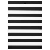 Makeup Artist Red Lips Modern Black White Stripes Klembord (Achterkant)