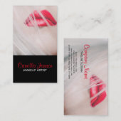 Makeup Artist Red Lips Visitekaartje (Voorkant / Achterkant)