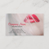 Makeup Artist Red Lips Visitekaartje (Achterkant)