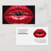 Makeup Artist Red Lips Visitekaartje (Voorkant / Achterkant)