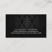 Makeup Artist Red Lipstick Elegant Damask Visitekaartje (Achterkant)