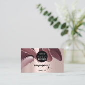 Makeup Artist Red Lipstick Foto QR Code Gloss Visitekaartje (Staand voorkant)