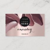 Makeup Artist Red Lipstick Foto QR Code Gloss Visitekaartje (Voorkant)