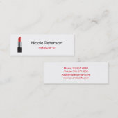 Makeup Artist Red Lipstick Mini Visitekaartje (Voorkant / Achterkant)