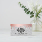 Makeup Artist Roos Gold Drift zwarte lips Silver Visitekaartje (Staand voorkant)