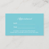 Makeup Artist Roos Gold Lips Egg Blue Appointing Afsprakenkaartje (Achterkant)